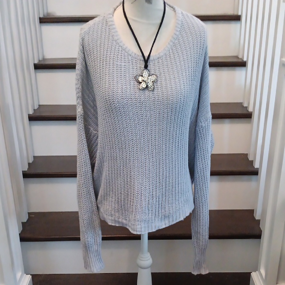 # Brandy Melville Gray Waffle Weave Sweater